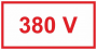 Символ 12V, 24V, 36V, 42V, 229V, 380V размер 10х30