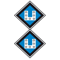 Знак «Постоянный предупредительный сигнальный знак - Включить ток на электропоезде.» 450х450 мм