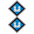 Знак «Постоянный предупредительный сигнальный знак - Включить ток на электропоезде.» 450х450 мм