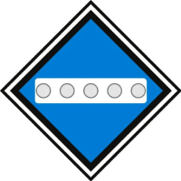 Знак «Временный сигнальный знак - Опустить токоприемник.» 450х450 мм
