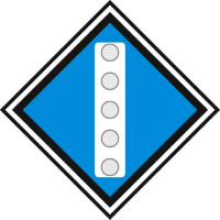 Знак «Временный сигнальный знак - Поднять токоприемник.» 450х450 мм