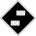 Знак «Постоянный сигнальный знак - Внимание! Токораздел.» 450х450 мм